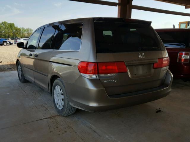 5FNRL3H28AB004709 - 2010 HONDA ODYSSEY LX TAN photo 3