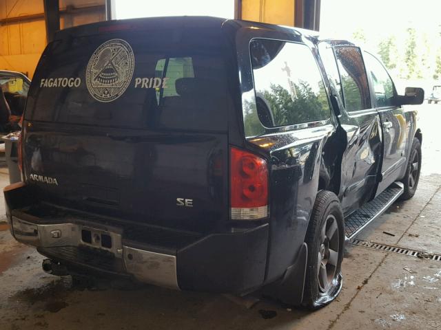 5N1AA08A25N714670 - 2005 NISSAN ARMADA SE BLACK photo 4