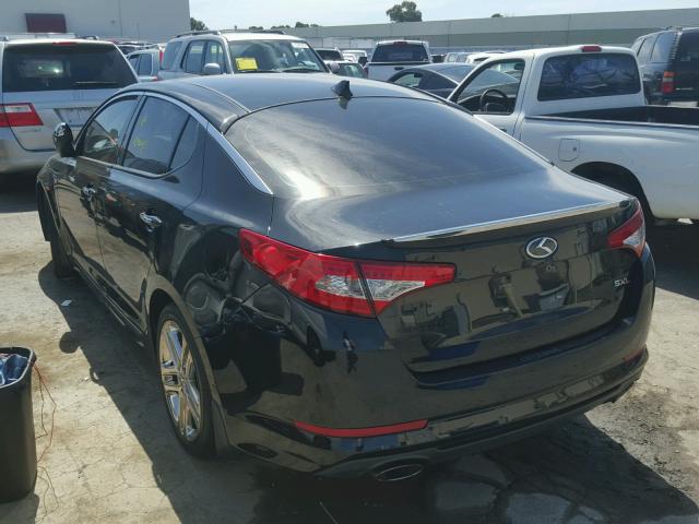 5XXGR4A61DG165123 - 2013 KIA OPTIMA SX BLACK photo 3