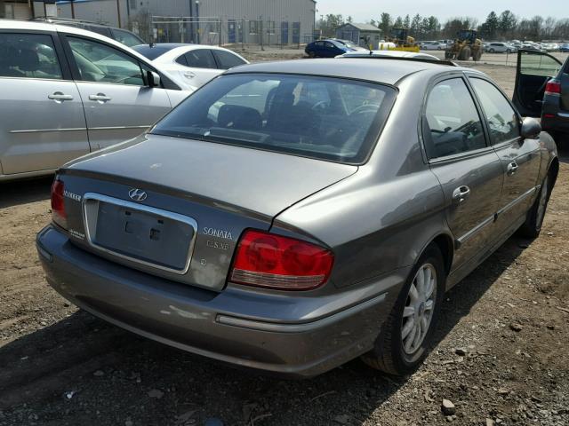 KMHWF35H02A665062 - 2002 HYUNDAI SONATA GLS GRAY photo 4