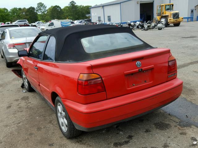 WVWBB81E3TK012020 - 1996 VOLKSWAGEN CABRIO RED photo 3