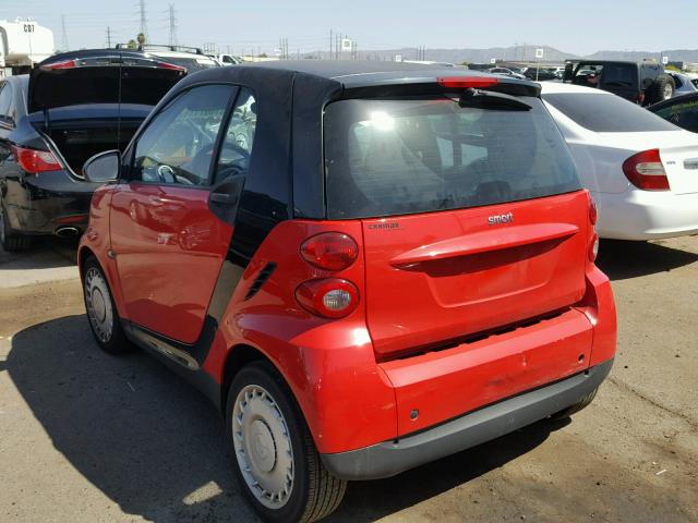 WMEEJ3BAXCK578790 - 2012 SMART FORTWO PUR RED photo 3