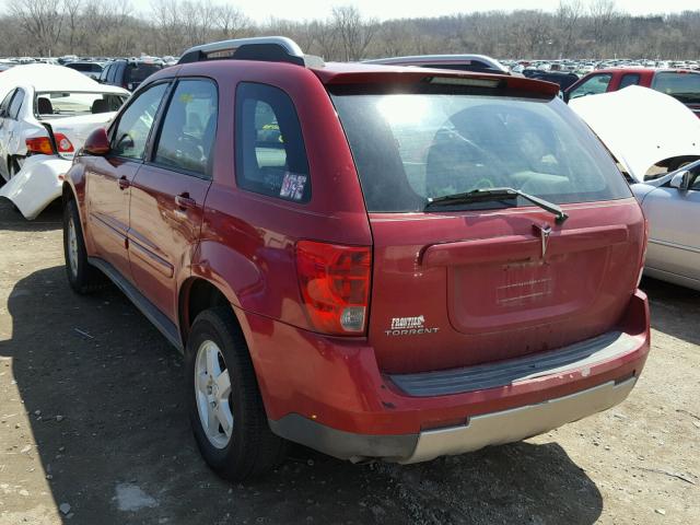 2CKDL63F466120078 - 2006 PONTIAC TORRENT RED photo 3