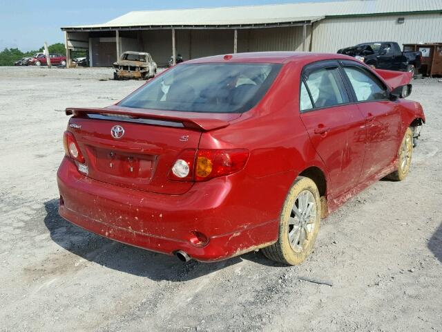 2T1BU4EE4AC310278 - 2010 TOYOTA COROLLA/S/ RED photo 4