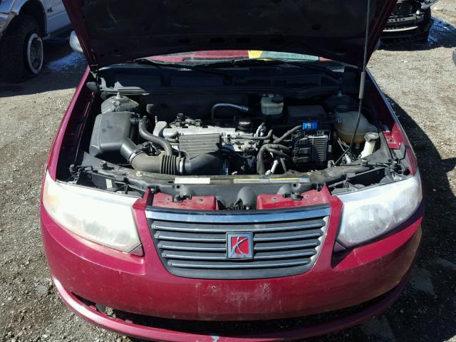 1G8AJ55FX7Z114020 - 2007 SATURN ION LEVEL მუქწითელი ფოტო 7