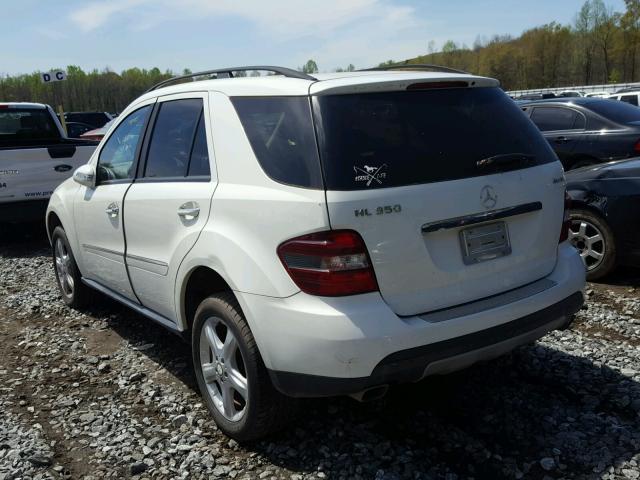 4JGBB86E58A436235 - 2008 MERCEDES-BENZ ML 350 WHITE photo 3