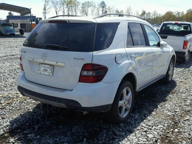 4JGBB86E58A436235 - 2008 MERCEDES-BENZ ML 350 WHITE photo 4