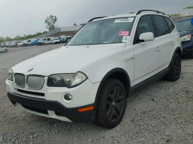 WBXPC93477WF26602 - 2007 BMW X3 3.0SI WHITE photo 2