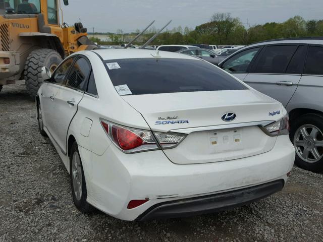 KMHEC4A48CA024532 - 2012 HYUNDAI SONATA HYB WHITE photo 3