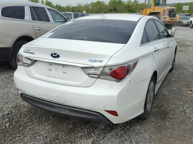 KMHEC4A48CA024532 - 2012 HYUNDAI SONATA HYB WHITE photo 4