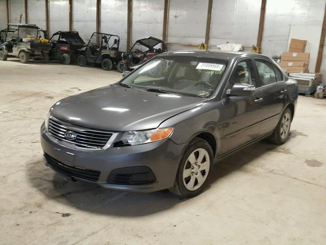 KNAGE228395320067 - 2009 KIA OPTIMA LX GRAY photo 2