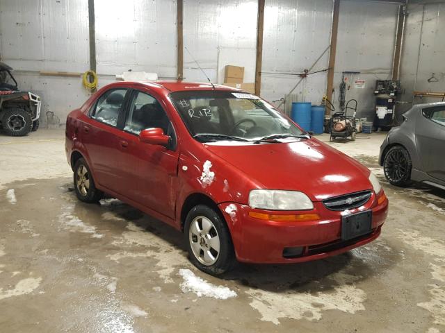 KL1TD56696B657393 - 2006 CHEVROLET AVEO BASE Czerwony zdjęcie 1