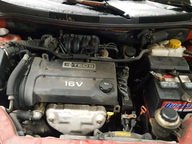 KL1TD56696B657393 - 2006 CHEVROLET AVEO BASE Czerwony zdjęcie 7