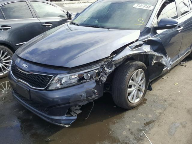 5XXGN4A71FG421073 - 2015 KIA OPTIMA EX BLUE photo 9