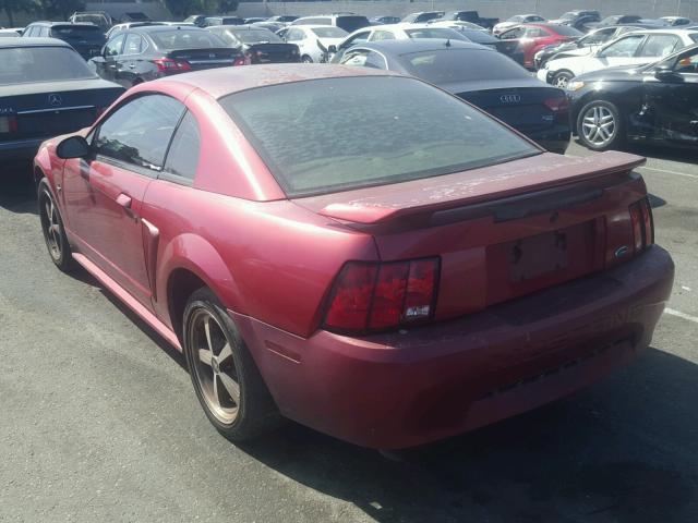 1FAFP40403F305554 - 2003 FORD MUSTANG RED photo 3