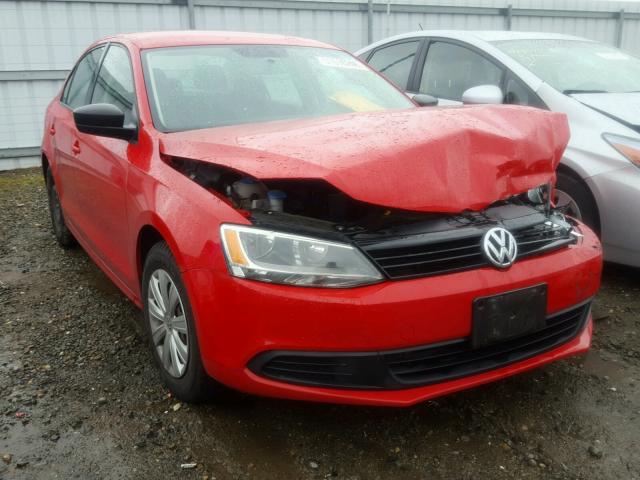 3VW2K7AJ2EM255558 - 2014 VOLKSWAGEN JETTA BASE RED photo 1