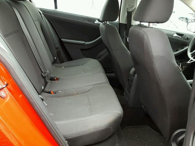3VW2K7AJ2EM255558 - 2014 VOLKSWAGEN JETTA BASE RED photo 6