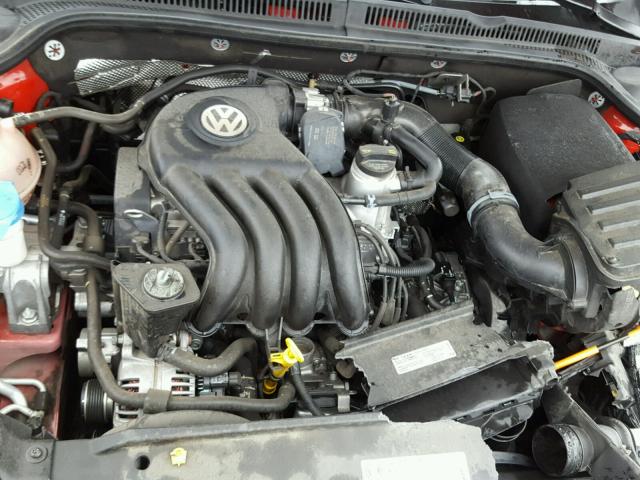 3VW2K7AJ2EM255558 - 2014 VOLKSWAGEN JETTA BASE RED photo 7