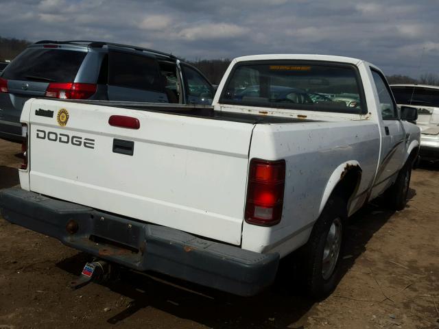 1B7FL26X6RW141392 - 1994 DODGE DAKOTA WHITE photo 4