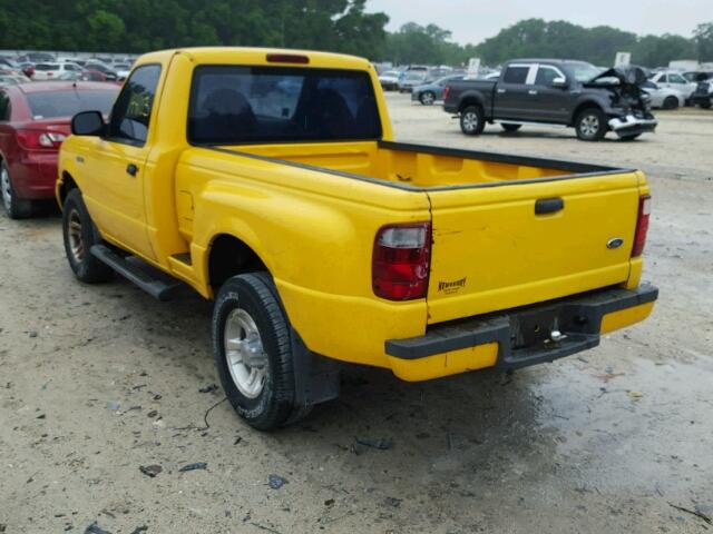 1FTYR10U92PB73981 - 2002 FORD RANGER YELLOW photo 3