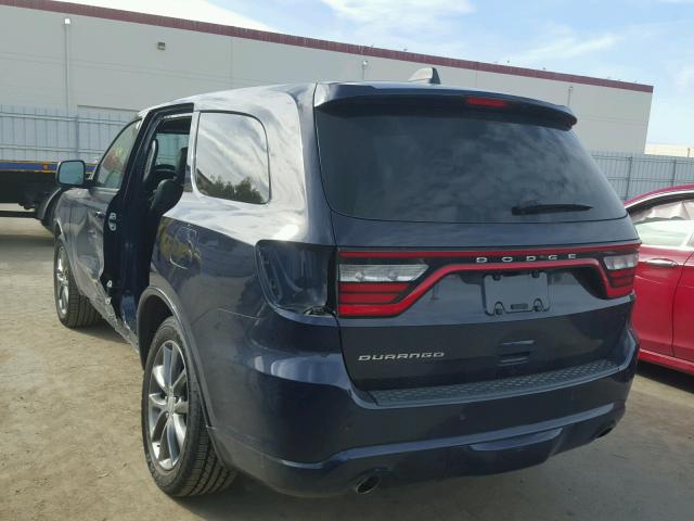 1C4RDHAG6EC598669 - 2014 DODGE DURANGO SX BLUE photo 3