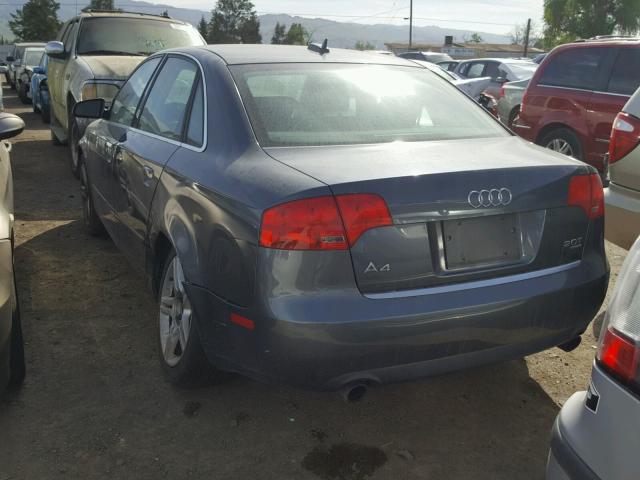 WAUDF78E96A166512 - 2006 AUDI A4 2.0T QU GRAY photo 3