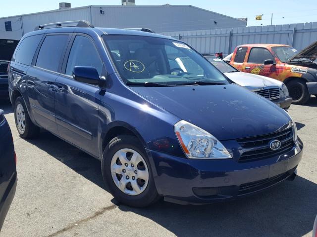 KNDMB233086256371 - 2008 KIA SEDONA EX BLUE photo 1