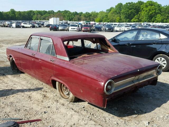 4F42F237335 - 1964 FORD FAIRLANE BURGUNDY photo 3