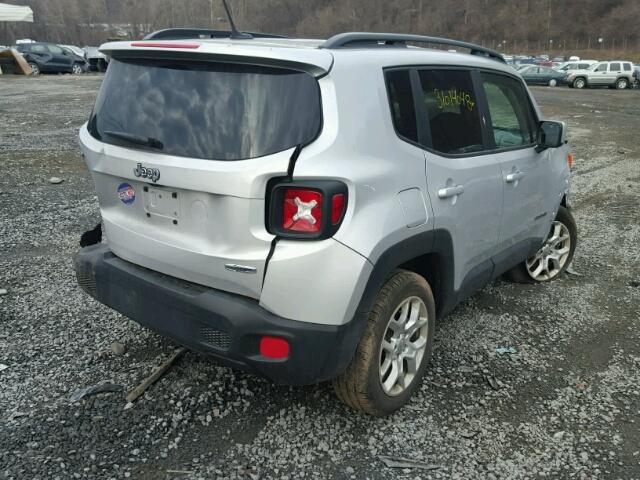 ZACCJBBB4HPF06246 - 2017 JEEP RENEGADE L SILVER photo 4