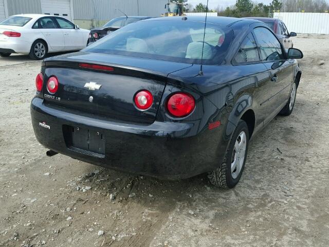 1G1AK18F087265588 - 2008 CHEVROLET COBALT LS BLACK photo 4