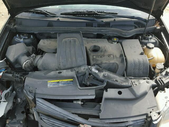 1G1AK18F087265588 - 2008 CHEVROLET COBALT LS BLACK photo 7