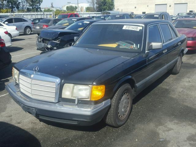 WDBCA35E7MA601243 - 1991 MERCEDES-BENZ 420 SEL BLACK photo 2