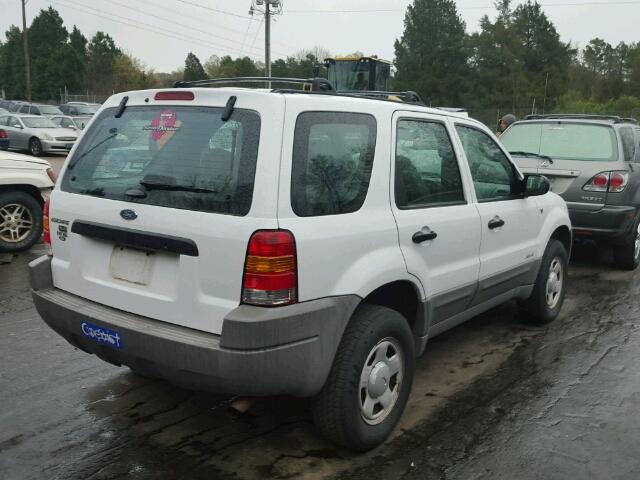 1FMYU01141KE57247 - 2001 FORD ESCAPE XLS WHITE photo 4