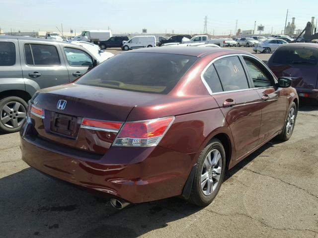 1HGCP2F41BA047003 - 2011 HONDA ACCORD LXP MAROON photo 4