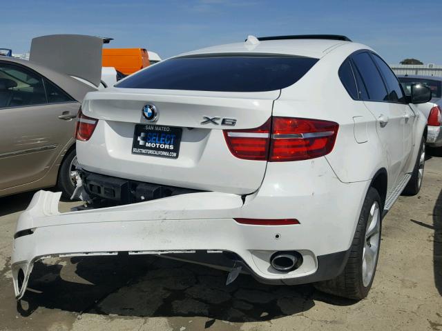 5UXFG2C51E0K41368 - 2014 BMW X6 XDRIVE3 WHITE photo 4