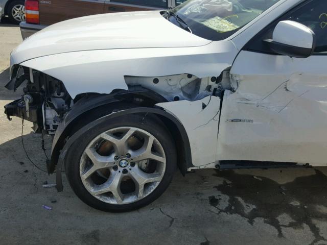 5UXFG2C51E0K41368 - 2014 BMW X6 XDRIVE3 WHITE photo 9