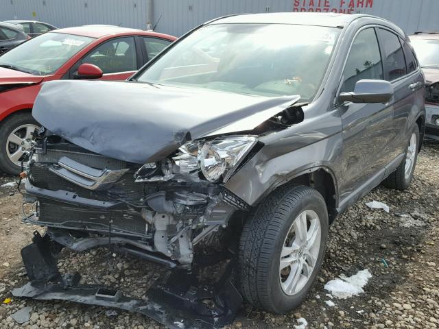 JHLRE4H74BC003103 - 2011 HONDA CR-V EXL GRAY photo 2