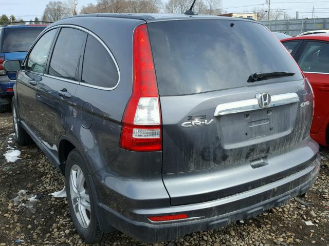 JHLRE4H74BC003103 - 2011 HONDA CR-V EXL GRAY photo 3