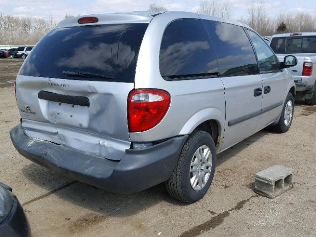 1D4GP25B26B743002 - 2006 DODGE CARAVAN SE SILVER photo 4