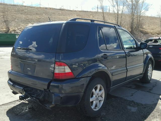 4JGAB74E21A223628 - 2001 MERCEDES-BENZ ML 55 BLUE photo 4