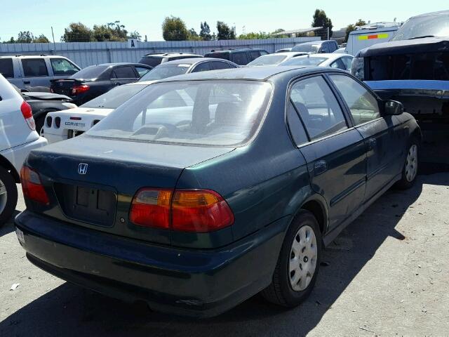 2HGEJ6617XH509080 - 1999 HONDA CIVIC BASE GREEN photo 4