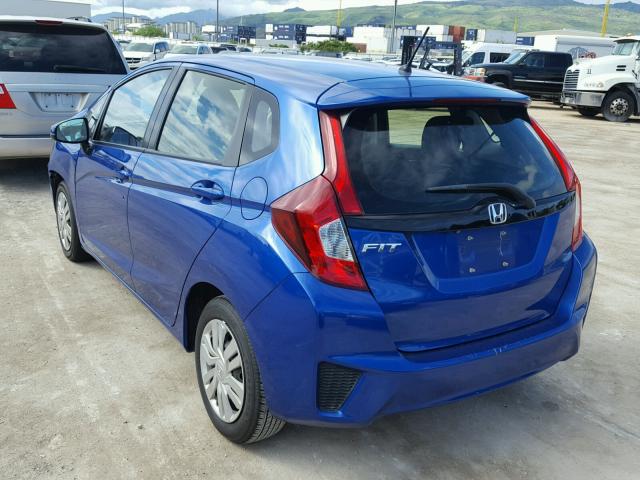 JHMGK5H54GX036912 - 2016 HONDA FIT LX BLUE photo 3