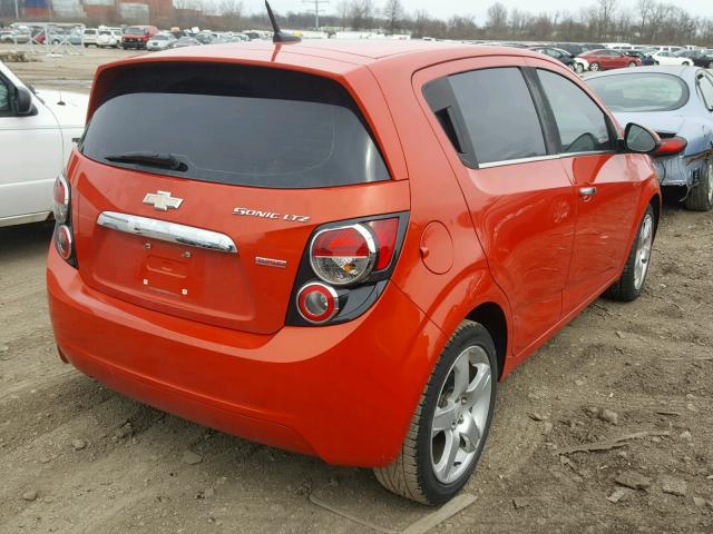 1G1JF6SB6C4121917 - 2012 CHEVROLET SONIC LTZ ORANGE photo 4