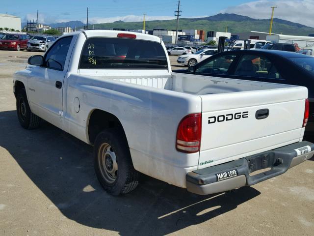 1B7FL26X5YS740290 - 2000 DODGE DAKOTA WHITE photo 3