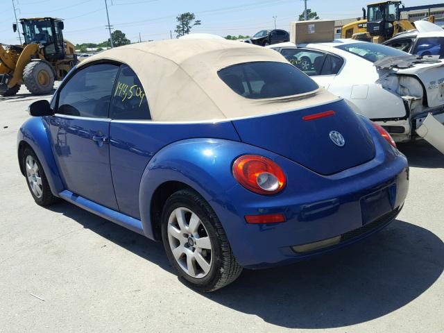 3VWSF31YX7M405459 - 2007 VOLKSWAGEN NEW BEETLE ლურჯი ფოტო 3