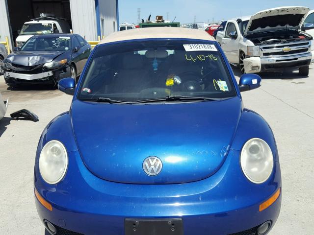 3VWSF31YX7M405459 - 2007 VOLKSWAGEN NEW BEETLE BLUE photo 9