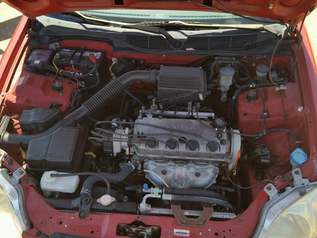 2HGEJ6328TH103722 - 1996 HONDA CIVIC CX RED photo 7