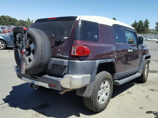 JTEBU11F270034789 - 2007 TOYOTA FJ CRUISER PURPLE photo 4