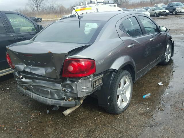 1C3CDZAB2DN712934 - 2013 DODGE AVENGER SE GRAY photo 4