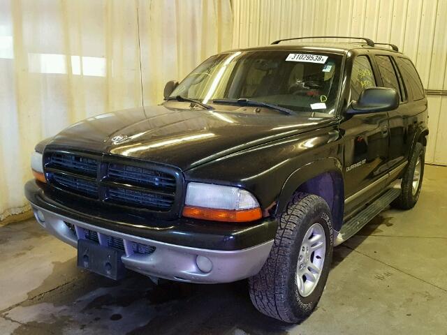 1B4HS28Z61F603459 - 2001 DODGE DURANGO BLACK photo 2